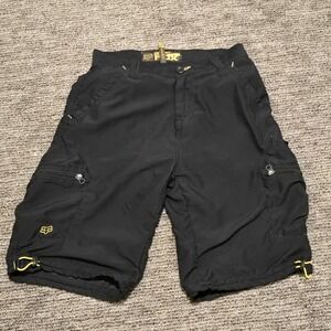 FOX Racing Men Shorts Black  Yellow Size 30